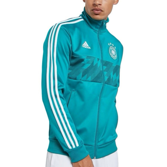 Adidas Germany 2018 Football Soccer Track Jacket Green CF2467 Zip Men's US XL - Picture 11 of 11